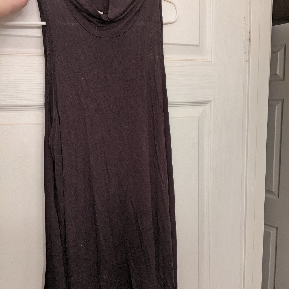 Black turtleneck tunic dress